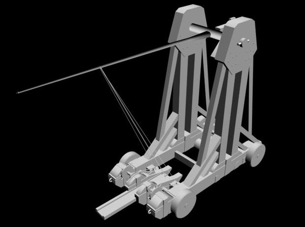 treybuchet 3d max - Treybuchet by Sjors boomschors